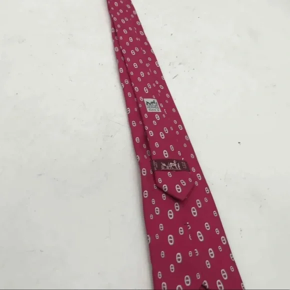 HERMES Men's Silk NECKTIE Tie 100% silk authentic.￼ - Picture 5 of 6